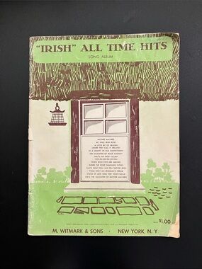 Irish All time hits Song Album 1951 Vintage Lyrics and Sheet Music